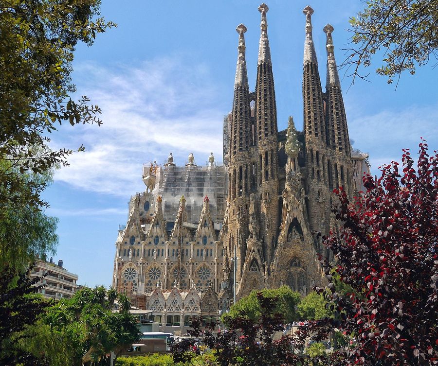 The Sagrada Família basilica in Barcelona