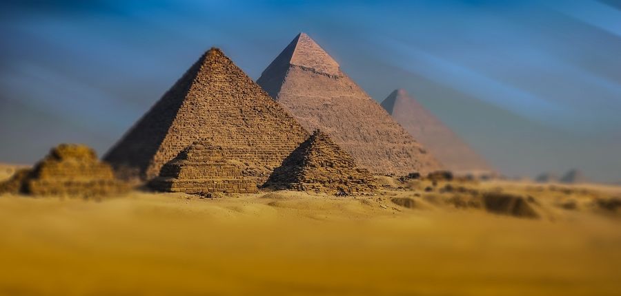 The pyramids of Giza in Egypt